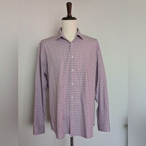 Michael Kors Lavender Checkered Button Down Shirt